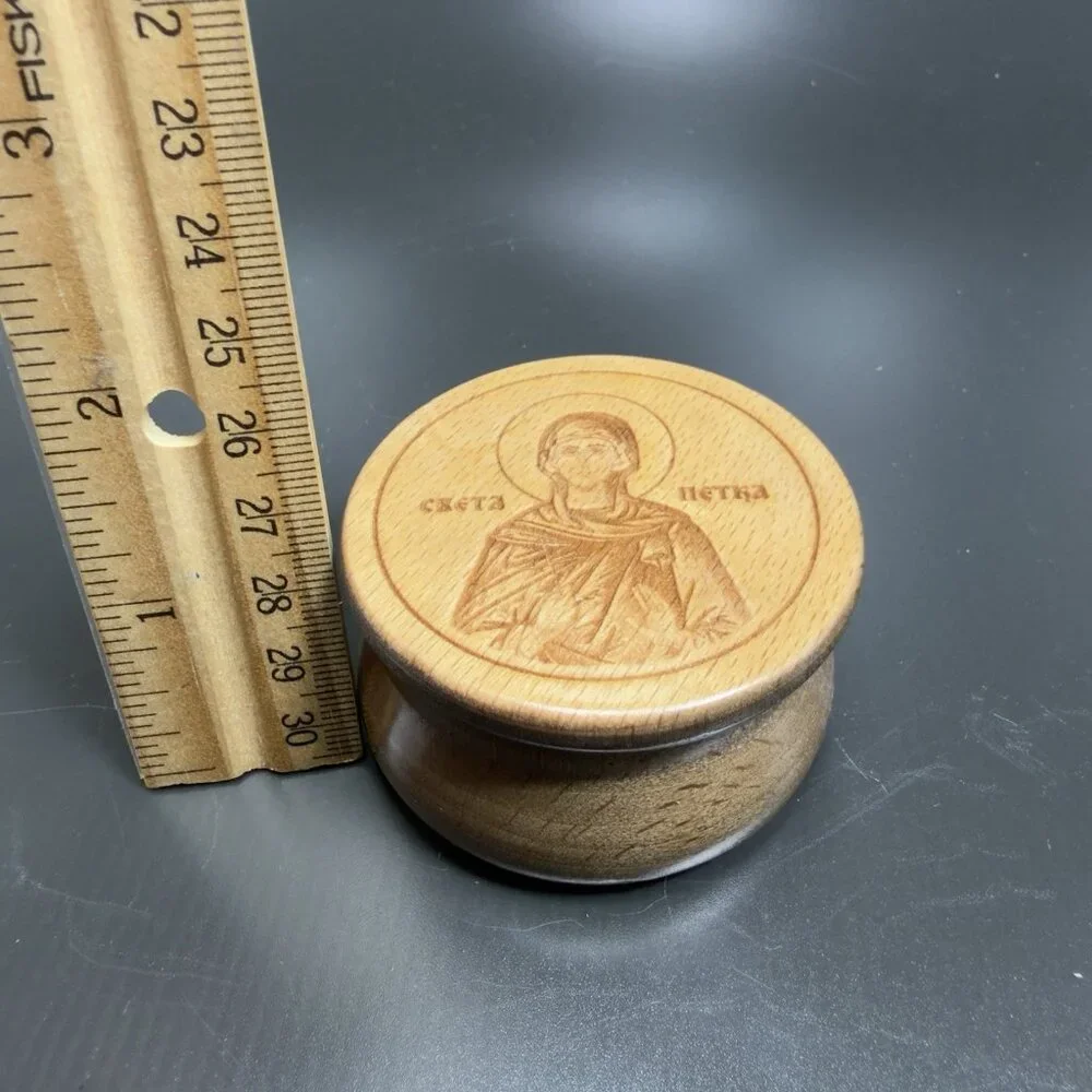 Vintage Russian Wooden Incense‎ Container Trinket Box Set 5 All Different Decor